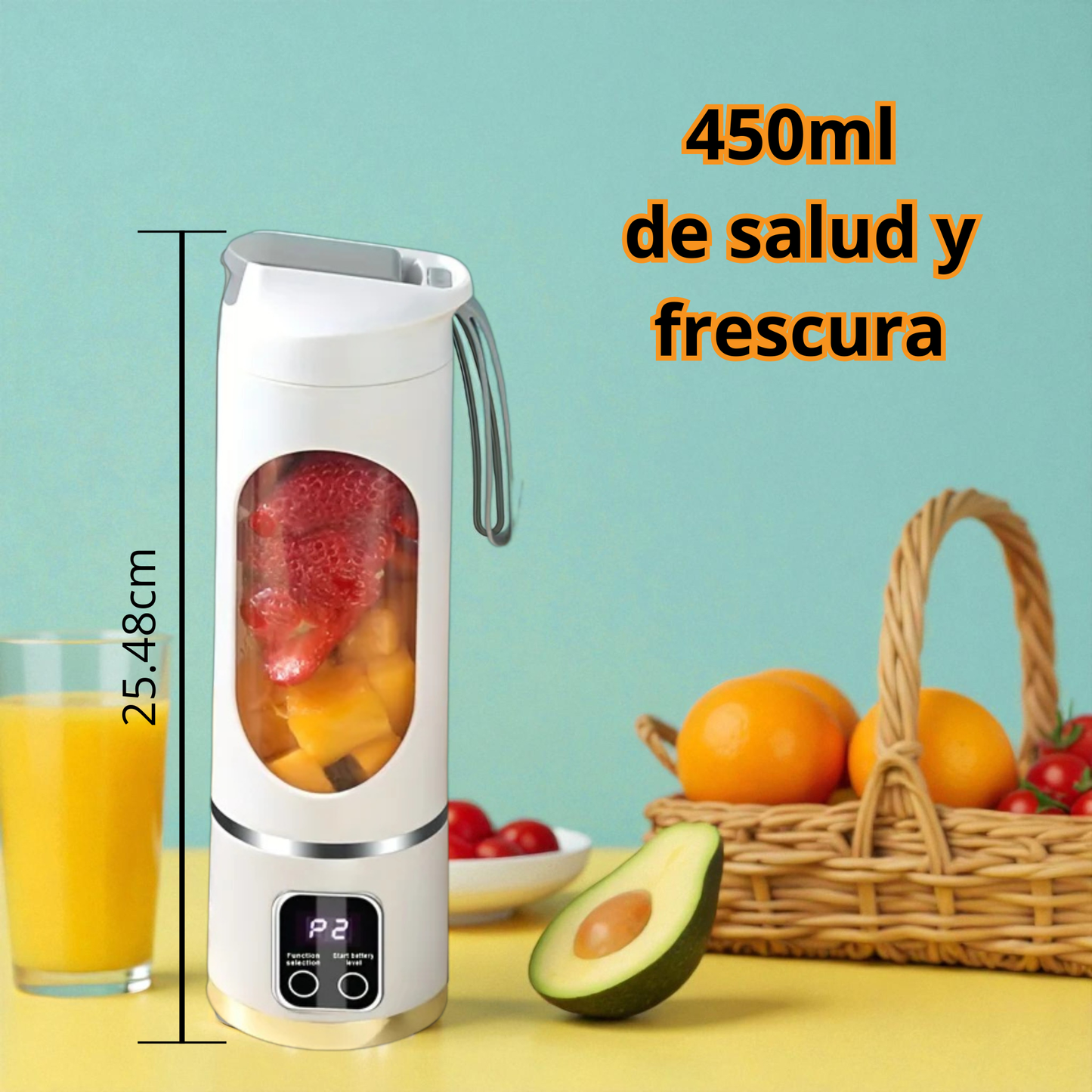Licuadora Portatil de 450ml con carga USB