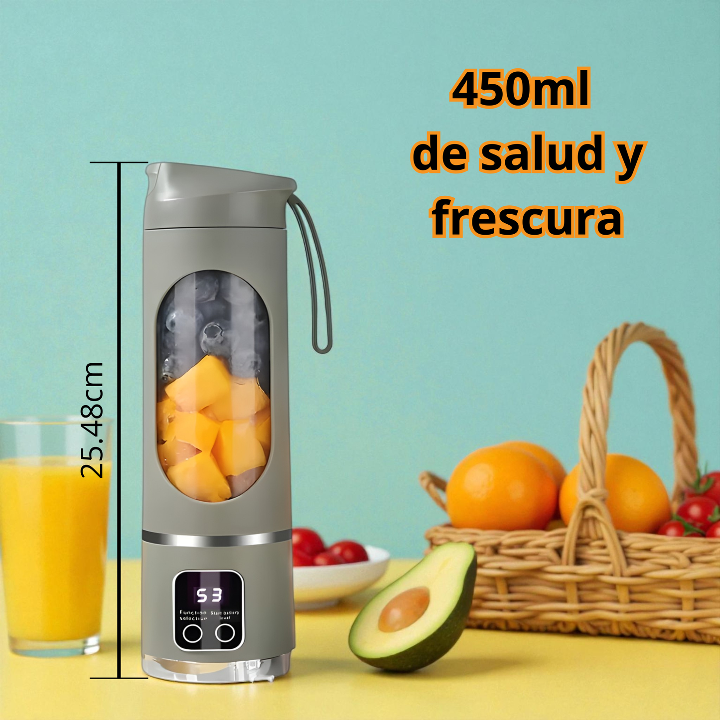 Licuadora Portatil de 450ml con carga USB