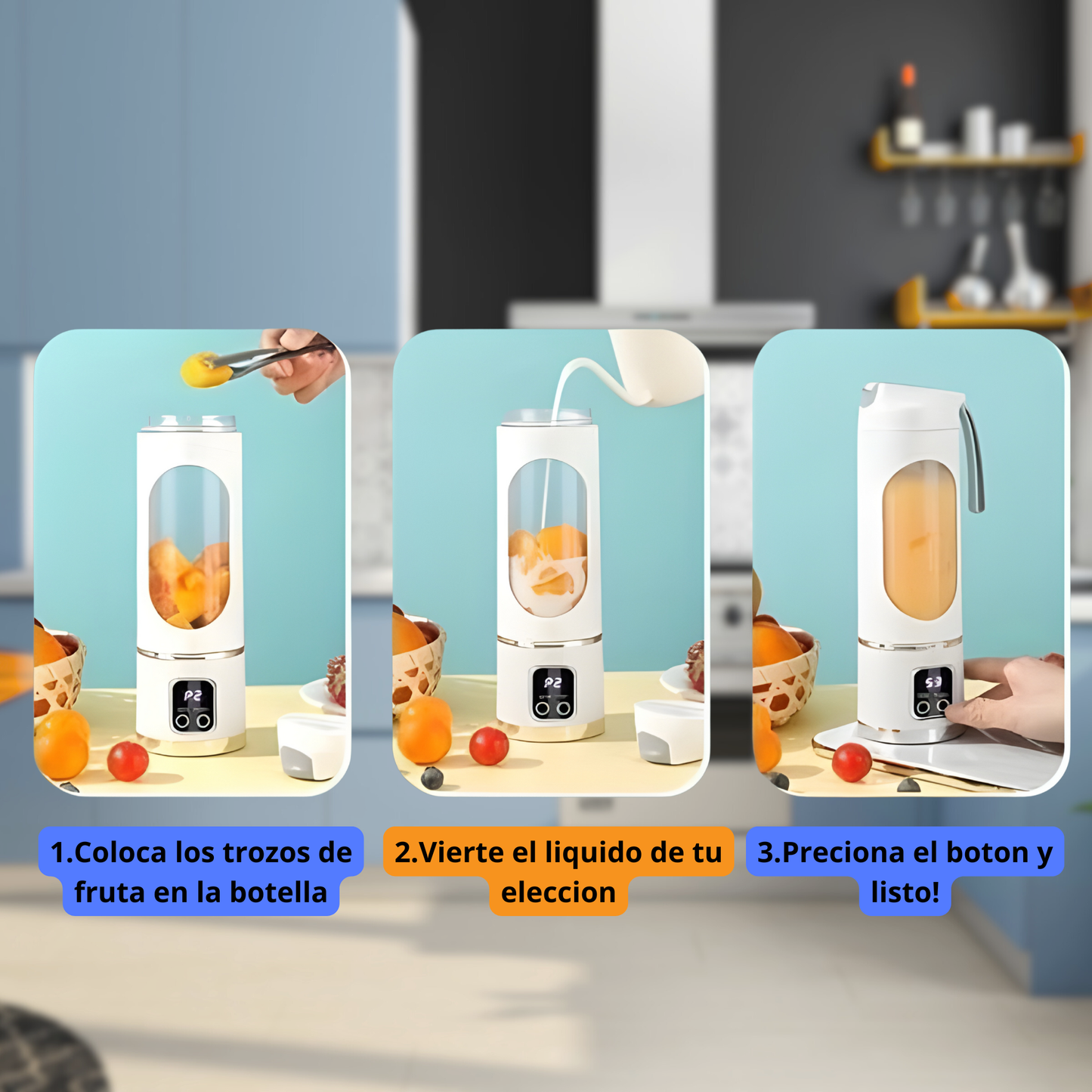 Licuadora Portatil de 450ml con carga USB